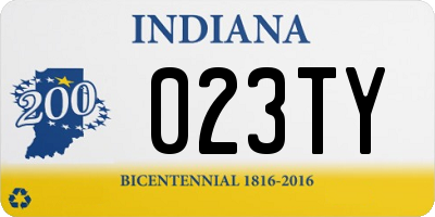 IN license plate 023TY