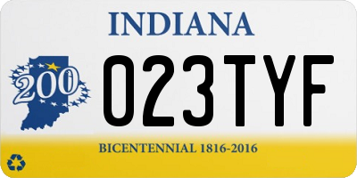 IN license plate 023TYF