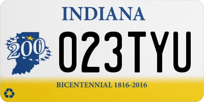 IN license plate 023TYU
