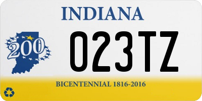 IN license plate 023TZ