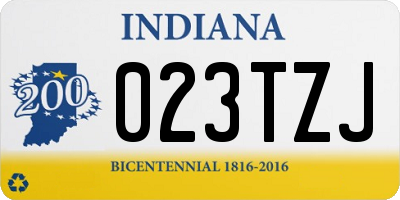 IN license plate 023TZJ