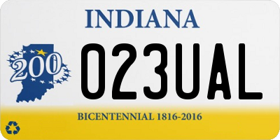 IN license plate 023UAL