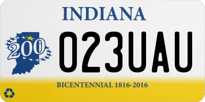 IN license plate 023UAU