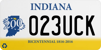 IN license plate 023UCK