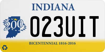 IN license plate 023UIT