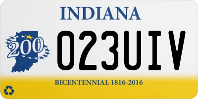 IN license plate 023UIV