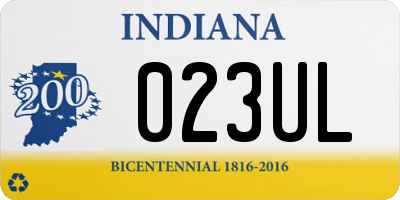 IN license plate 023UL