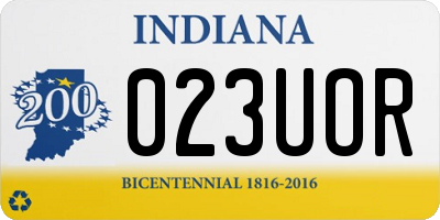 IN license plate 023UOR