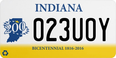 IN license plate 023UOY