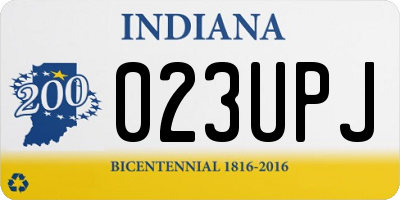 IN license plate 023UPJ
