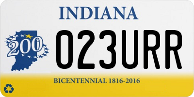 IN license plate 023URR