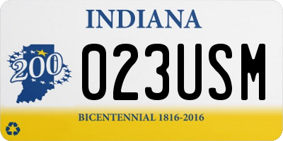 IN license plate 023USM