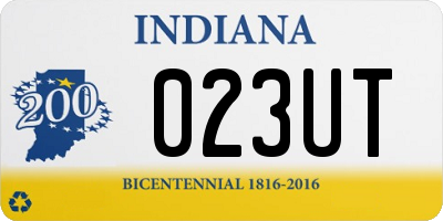 IN license plate 023UT