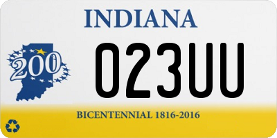 IN license plate 023UU