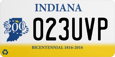 IN license plate 023UVP
