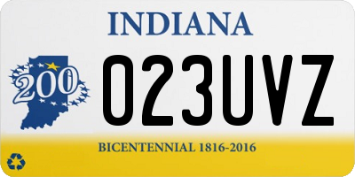 IN license plate 023UVZ