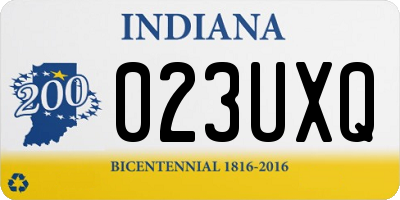 IN license plate 023UXQ