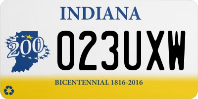 IN license plate 023UXW