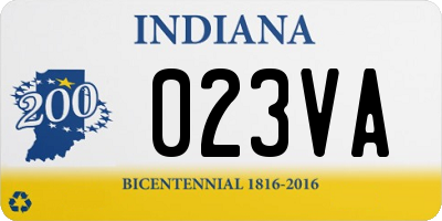 IN license plate 023VA