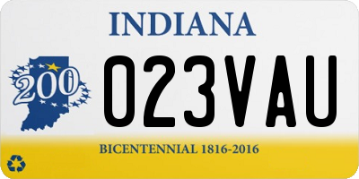 IN license plate 023VAU