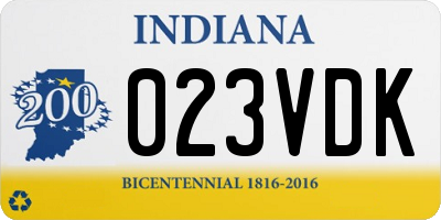 IN license plate 023VDK