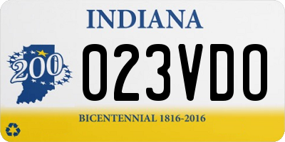 IN license plate 023VDO