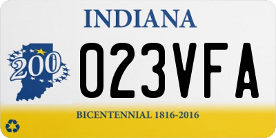 IN license plate 023VFA