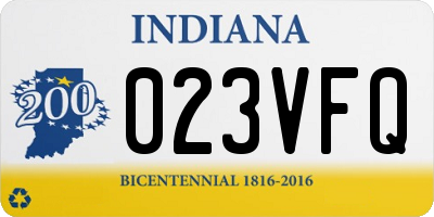 IN license plate 023VFQ