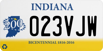 IN license plate 023VJW