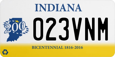 IN license plate 023VNM