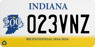 IN license plate 023VNZ