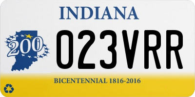 IN license plate 023VRR