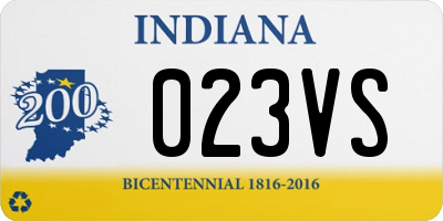 IN license plate 023VS