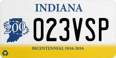 IN license plate 023VSP