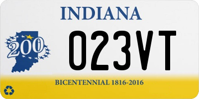 IN license plate 023VT