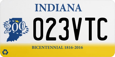 IN license plate 023VTC