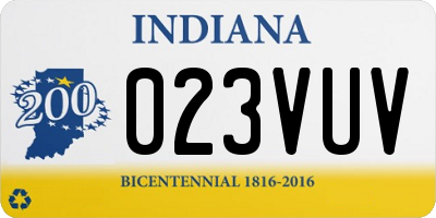 IN license plate 023VUV