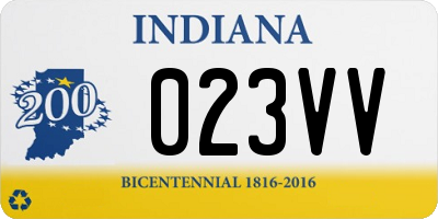 IN license plate 023VV