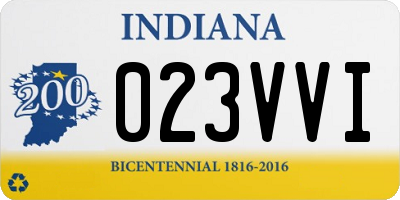 IN license plate 023VVI