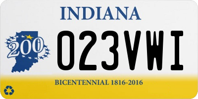 IN license plate 023VWI