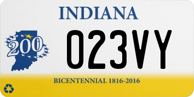 IN license plate 023VY