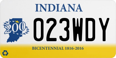 IN license plate 023WDY