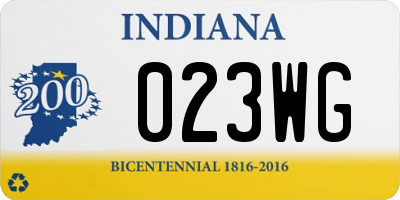 IN license plate 023WG