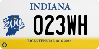 IN license plate 023WH