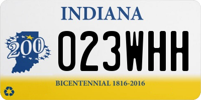 IN license plate 023WHH