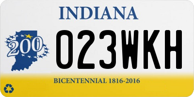 IN license plate 023WKH