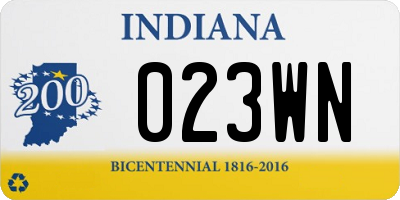 IN license plate 023WN