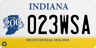 IN license plate 023WSA