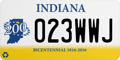 IN license plate 023WWJ