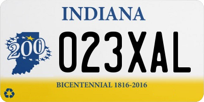IN license plate 023XAL